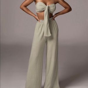 JLUX LABEL More Love Sage Linen Set